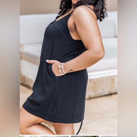 Pink Lily Black Button Dress Size XXL - Picture 3 of 6